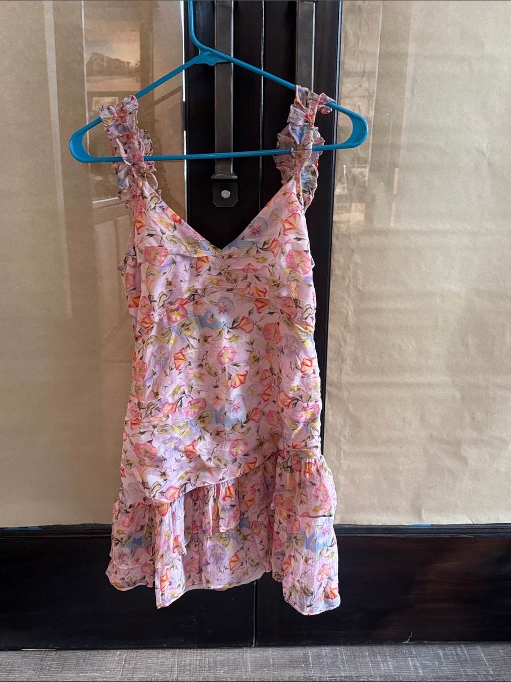 LoveShackFancy Pink Floral Ruffled Sundress